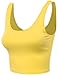 FPT Womens Basic Crop Tank Top YELLOW SMALL