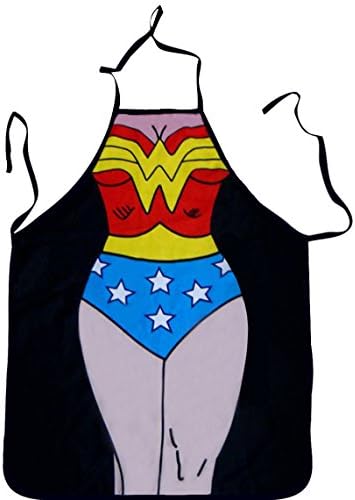 Wonder Woman V 2.0! Thicker, More Luxurious. Flirty Hot Cute Cooking Apron for Kitchen &amp; BBQ. Lovely Funny &amp; Fashion With Anime Cartoon. A Great Novelty Gifts For Men and Women.(Wonder Woman)