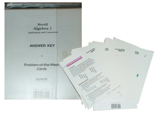merrill algebra 1 problem of the week cards