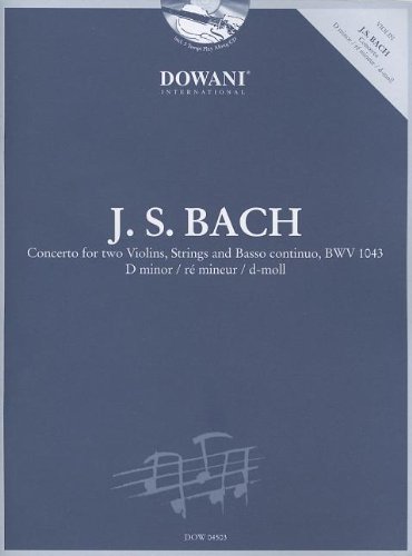 concerto in d minor for 2 violins strings and basso continuo bwv1043 book and cd