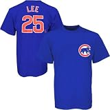 Majestic Chicago Cubs #25 Derrek Lee Royal Blue Players T-shirt