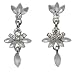 Acosta Jewellery - Moonstone Effect Bead and Crystal - Dainty Floral Earrings