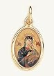 Gold Plated Religious Medal - Our Lady of Perpetual Help