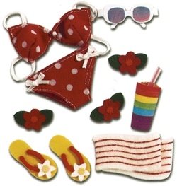 Jolees  Boutique Themed Ornate Stickers, Beach 