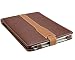 M-Edge Platform Genuine Leather Kindle Jacket (Fits 6" Display, Latest Generation Kindle), Pebbled Mocha w/ Saddle