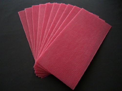20 Full Size 100% Beeswax Candle Sheets - 16 1/2" X 8" in CRANBERRY