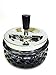4.75 Vintage Push Down Glass Spinning Ashtray ~ Choose Your Own Color (Black)