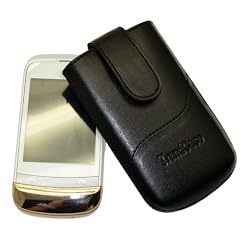 Handytasche fuer - Nokia C2-03 Dual-Sim / Etui Case Huelle *Kunstleder* Schutzhuelle *Lasche mit Rueckzugfunktion*