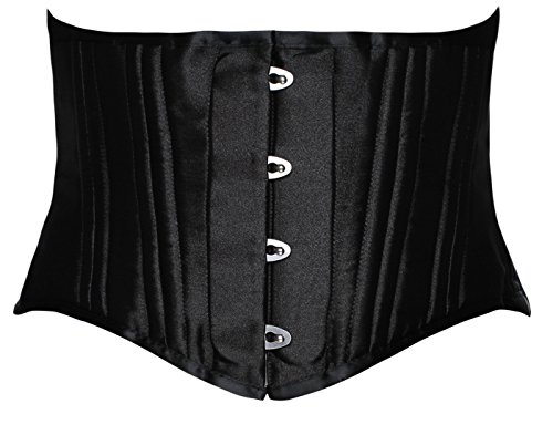 Camellias 26 Steel Boned Corset Short Torso Heavy Duty Waist