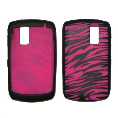 2 Pack!!! Blackberry Curve Premium Soft Silicone Gel Skin Cover Case for Blackberry Curve 8300 / 8310 / 8320 / 8330 (Hot Pink/Black Zebra, Hot Pink)