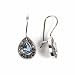Marcasite with Light Blue CZ Earrings, Size: 30mm