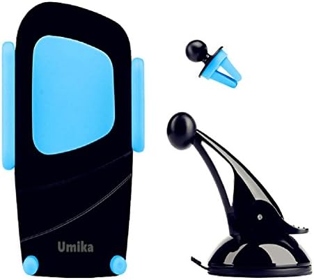 Car Mount, UMIKA 3 in 1 Universal Car Mount for Iphone 6 6s Plus, Sumsung Galaxy s5,(Blue).
