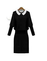 Cotton General Print Vintage Long Sleeves Sweater  Shirt  Dress