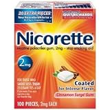 Nicotine Gum 2 Mg Refill Cinnamon *Rug, Size: 100