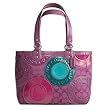 Coach Pieced Patchwork East West Gallery Book Bag Purse Tote 15466 Purple Multi