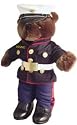 Stuffed 10" teddy bear in personalized custom embroidered U.S. Marine Corps Dress Blues Military Uniform