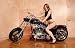 Wallmonkeys Peel and Stick Wall Decals - Frau Auf Harley Davidson - Removable Graphic