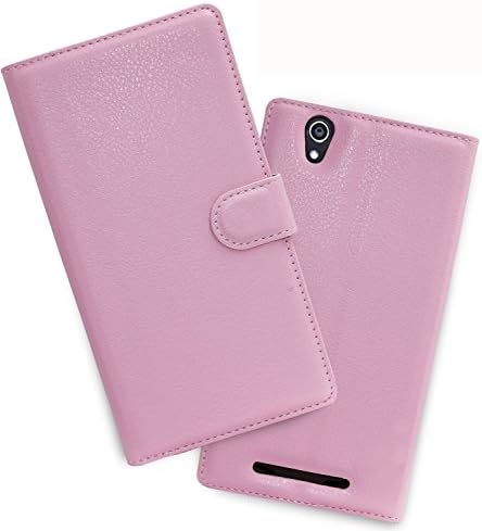 Deetech ZTE ZMAX Z970 Case PU Leather Wallet Case with Card Slots Cash Compartment for ZTE ZMAX Z970 (TMOBILE / METRO) (Pink)