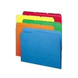 Smead Folder, Letter, 11 Point, 1/3 Cut Tab, Assorted Colors, 100 Per Box (11943)
