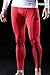 TSLA Men's Compression Pants - Cool Dry Athletic Sports Workout Running Tights Leggings Baselayer, Zero Red, Large