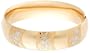 14k Yellow Gold Filled Sterling Silver Etched Flower Design Bracelet