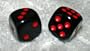Black Deluxe Opaque Dice Pair