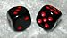 Search : Rare Vintage Black Deluxe Opaque French Bakelite Dice Pair