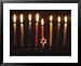Chanukah Candles and Star of David Framed Art Poster Print by Eunice Harris, 31x25