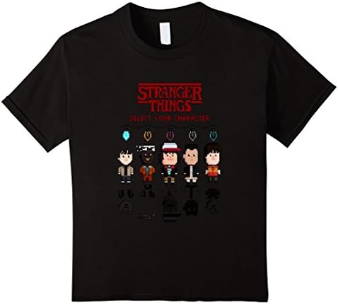 Kids Strang-er T-Shirt Things  12 Black