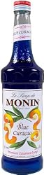 Monin Flavored Syrup, Blue Curacao, 33.8-Ounce Plastic Bottles (Pack of 4)