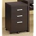 Home Office File Cabinet in Cappuccino Finish