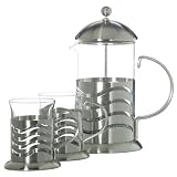 La Cafetière Wave 8-Cup Coffeemaker Gift Set- Stainless Steel
