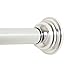 Zenna Home Decorative Tension Shower Curtain Rod, Chrome