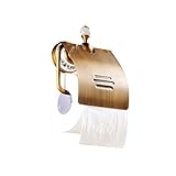 Tophome トイレットペーパーホルダー おしゃれ　紙巻器　バスアクセサリー　ヨーロッパ調 豪華　ペーパーホルダー　壁 取付け　アンティーク風　重厚感のある 真鍮製