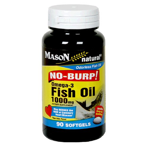 Mason Natural Omega-3 Fish Oil, 1000 mg, 90 Softgels (Pack of 3) by Mason Natural