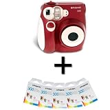 Polaroid 300 Instant Camera - Red and 50 Film