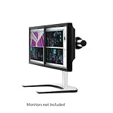 Visidec VFS-DH Freestanding Quick Shift Donut Display Stand to Support Two Displays Horizontally (Polished)