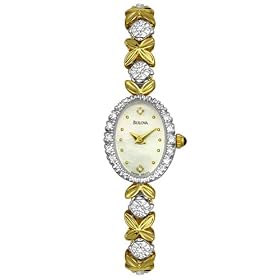 Bulova Women's Gold Collection Diamond 14K Gold Watch #95U30