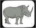 Mouse Pad with endangered, captivity, rhinoceros, mammal, noshorning, rhino, African, zoo, pachyderm, horn, white, animal, species
