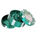 3 Parts Aluminium Poker Chip Polinator Herb Grinder (colors may vary)