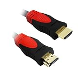 GTMax High Speed GOLD-PLATED HDMI Cable Supports 4096×2160p Resolution - (25 Feet, Black/Red)