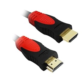 Aurum Cables Hdmi Cable (6 Ft) Version 1.4, Professional Quality Gold Plated Hdmi to Hdmi with Ferrite Cores Stylish Red Finish