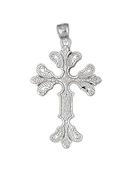 Clevereves 14K White Gold Pendant Cross 7.9 - Gram(s)