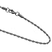 Men's 3mm Silver Tone Stainless Steel Rope Chain Necklace