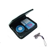 KMS - 3G BLACK SIDE FLIP CASE WITH MAGNETIC FLIP & BLACK NECK STRAP FOR APPLE iPOD NANO 3G 3RD GENERATION 4GB 8GB