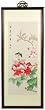Unique Housewarming Gift Idea Her - 21" Butterflies & Flowers Chinese Ink & Watercolor Framed Painting