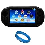 Black Premium Protective Silicone Skin Cover for New Sony PSP Vita Portable Handheld Gaming Device + SumacLife TM Wisdom*Courage Wristband