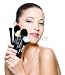 Wallmonkeys Peel and Stick Wall Decals - Beautiful Young Woman Holding Make-up Brushes - Removable Graphic