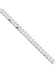 .925 Sterling Silver 6.5mm Domed Curb Link Chain