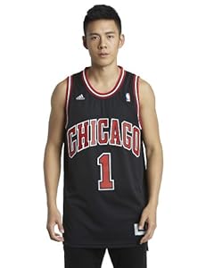 NBA Chicago Bulls Derrick Rose Swingman Jersey, Black, Large